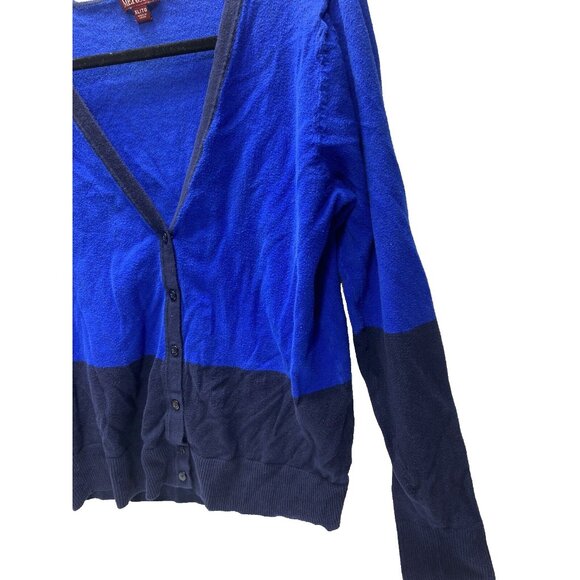 Merona XL Blue Cotton V-Neck Button Cardigan *READ* - Picture 5 of 9